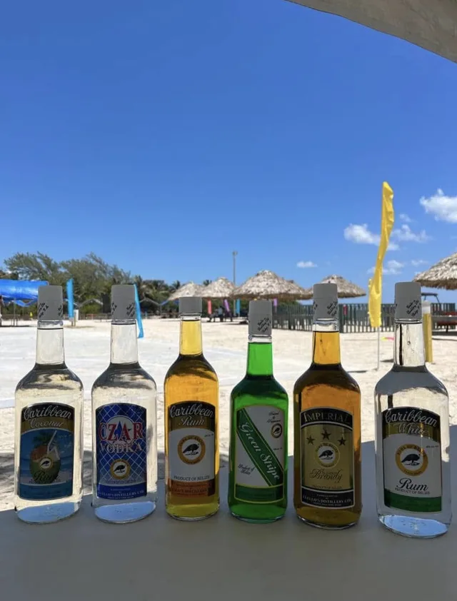 Cuello's product lineup photographed on the beach