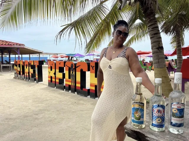 Cuello's brand display at Secret Beach